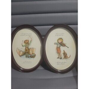 Rare Retro 1970's Music Quotes Tin Tray Cute Whimsical Metal Decor Piece